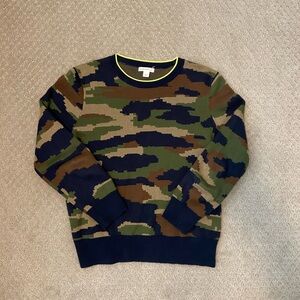 Boys Crewcuts Camo Crewneck Sweater